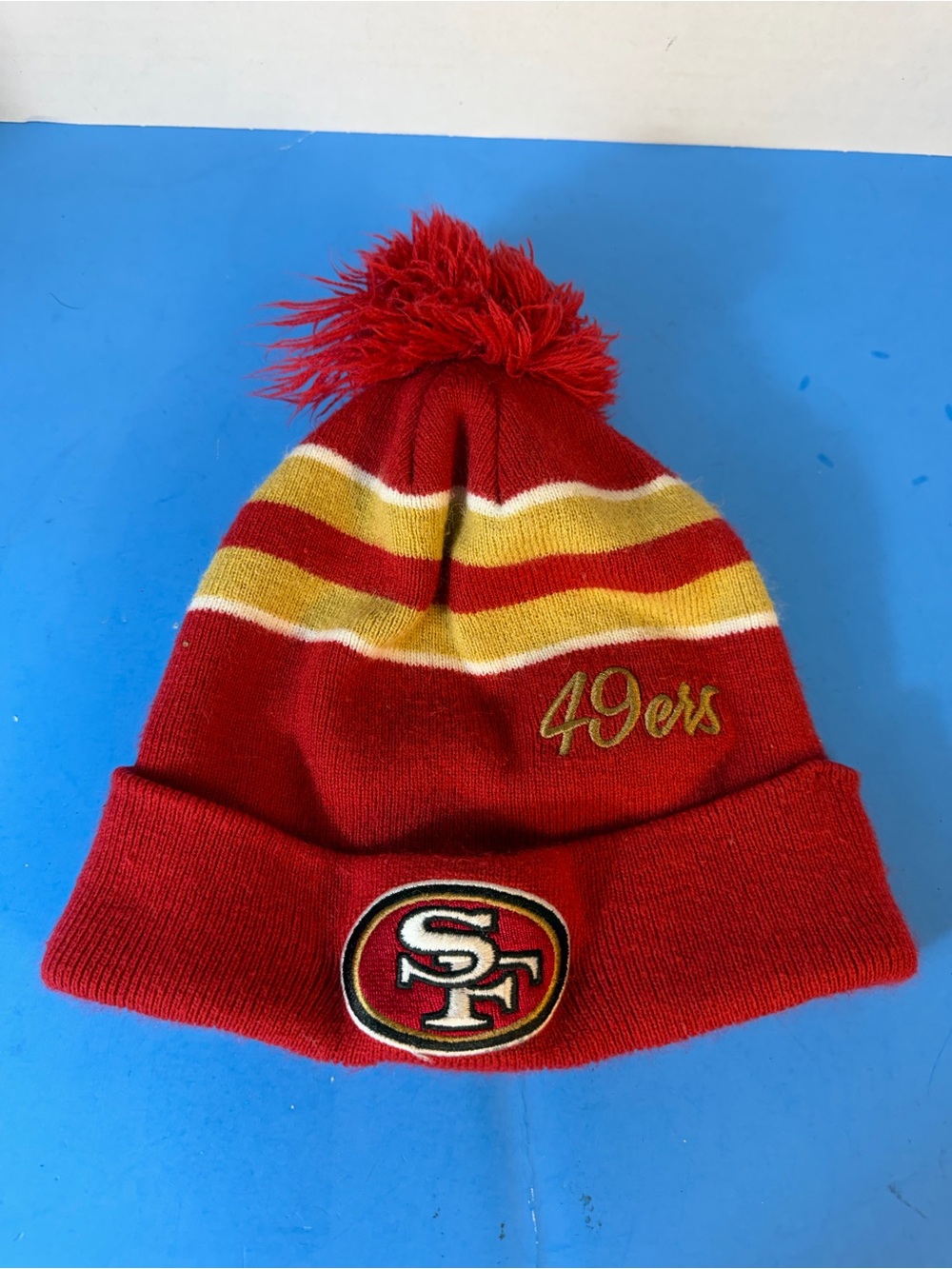 Red Pom Beanie
